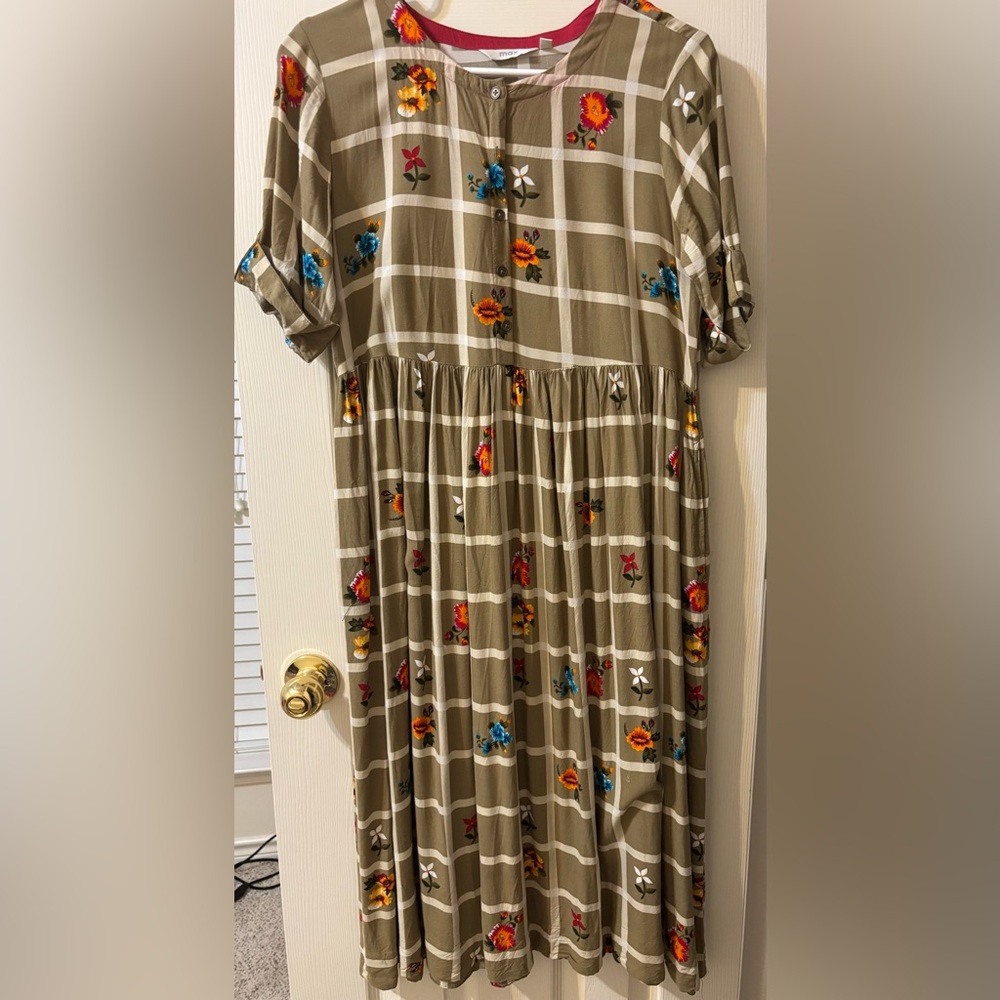 Floral Embroidered Kids Dress